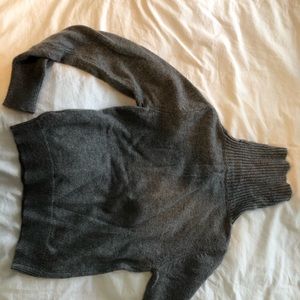 Grey turtleneck sweater